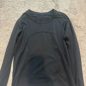 Black Long Sleeve Athletic Top